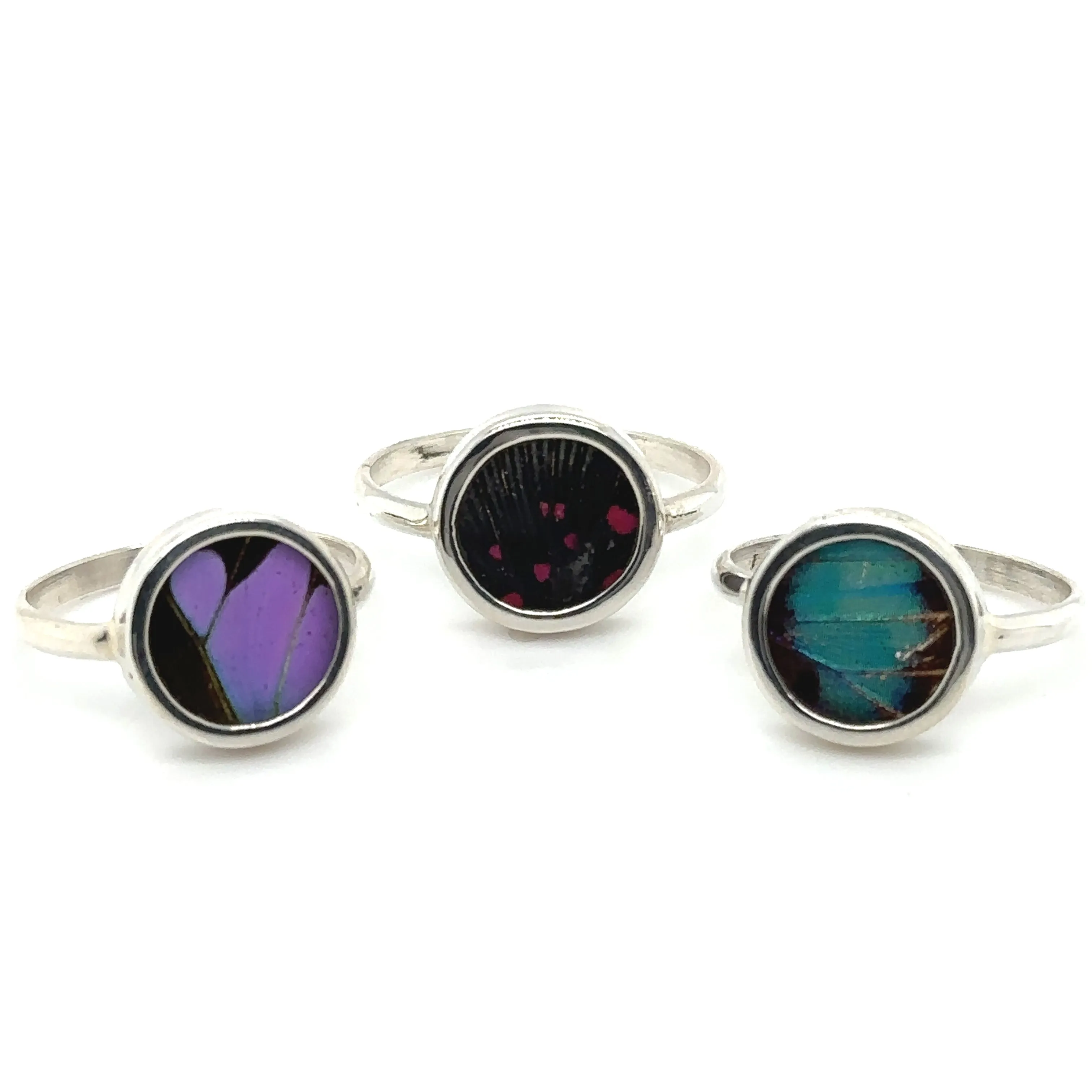 Butterfly Wing Rings in Circle Shape