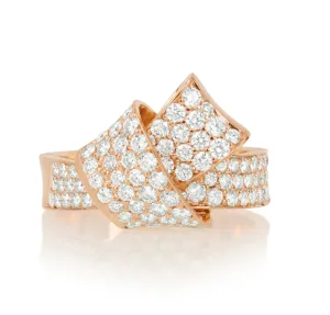 Carelle 18K Rose Gold Diamond Knot Ring