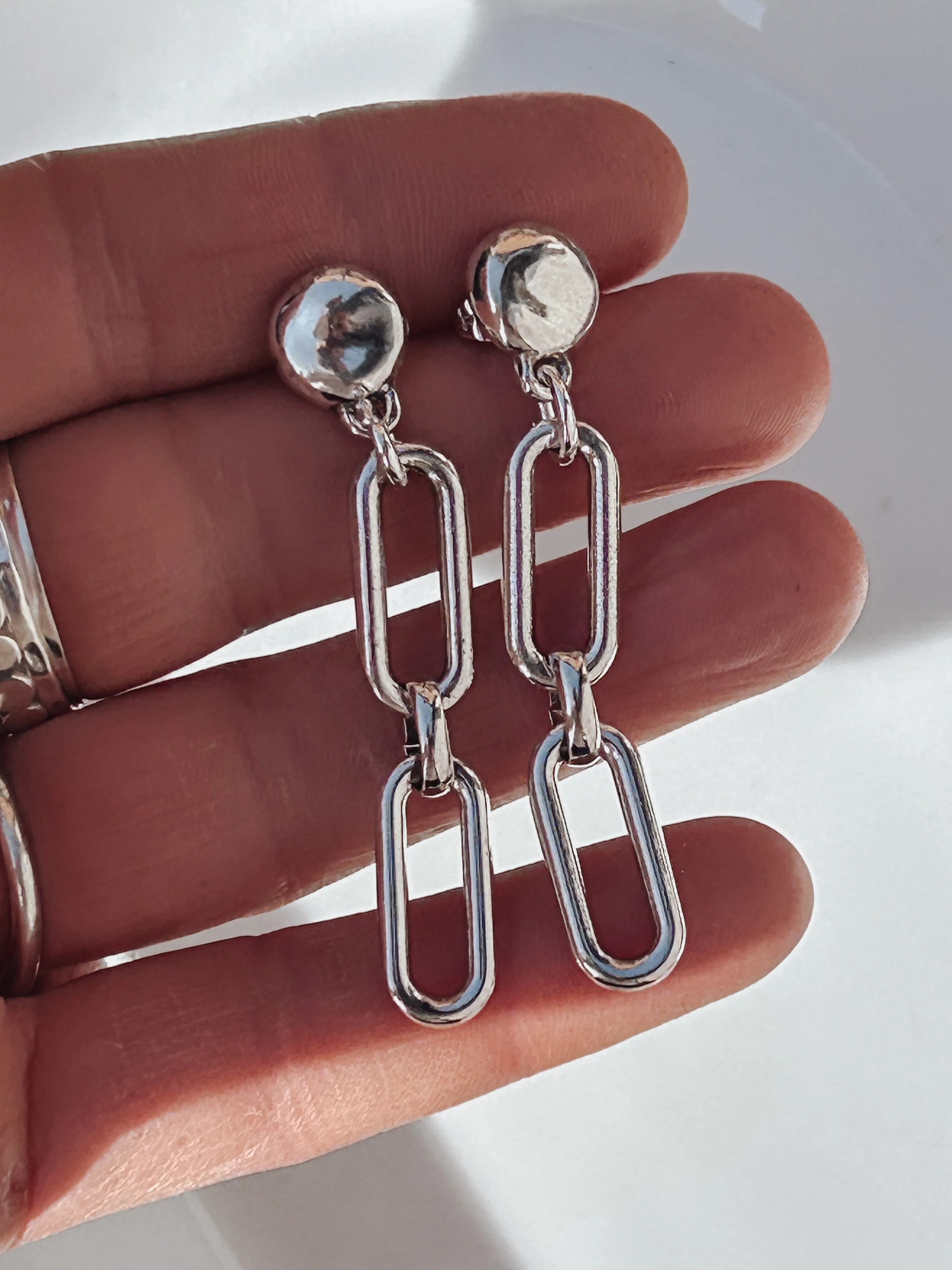Chain Link Dangle Earrings