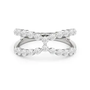 Chevron Kiss Diamond Ring