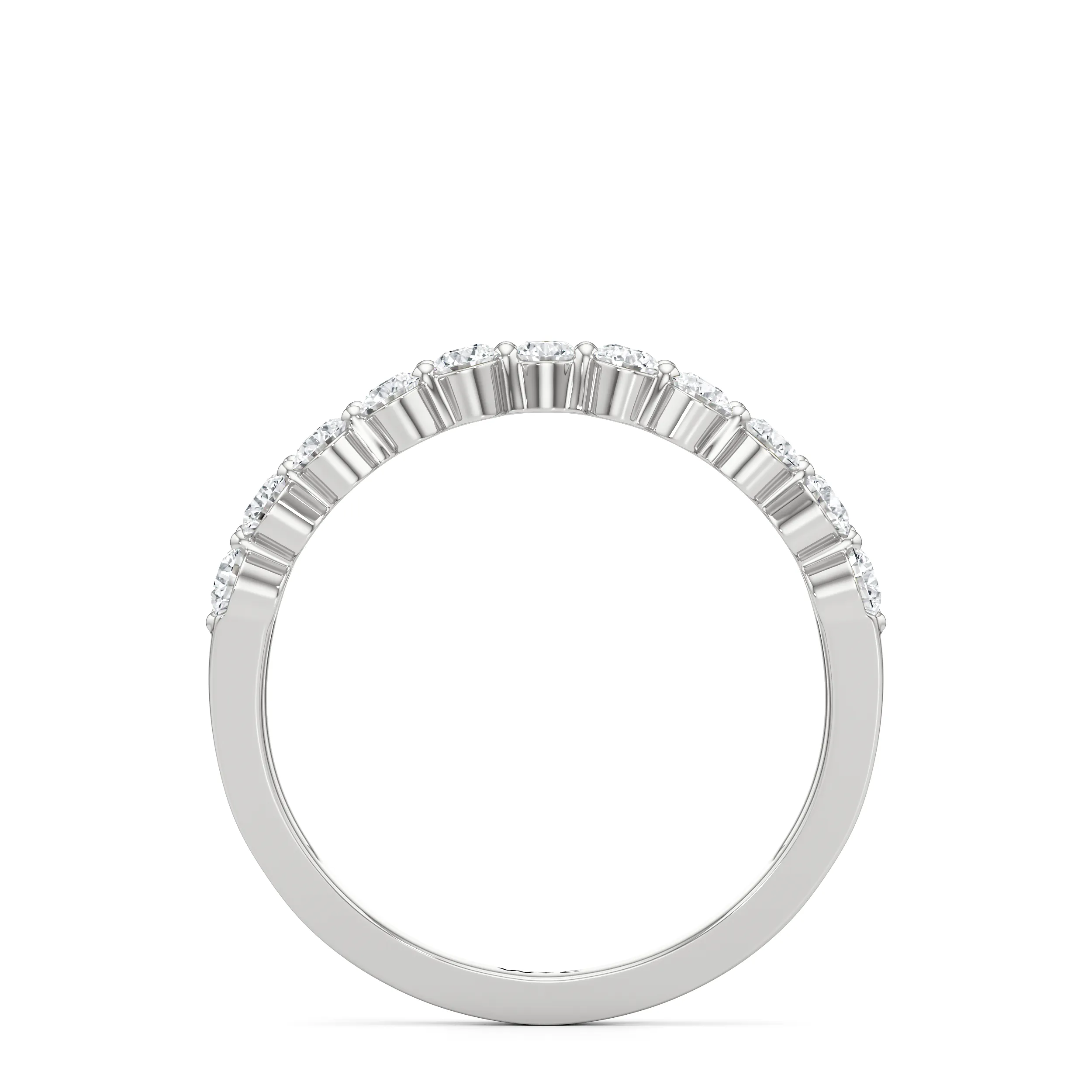 Chevron Kiss Diamond Ring