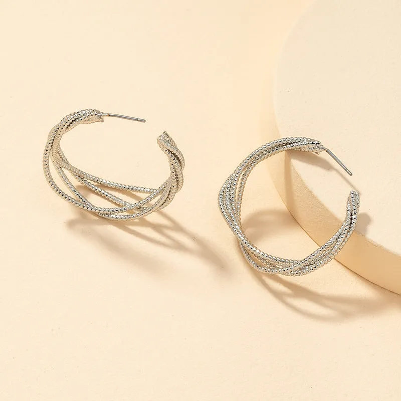 Chic Metal Line Earrings - Vienna Verve Collection