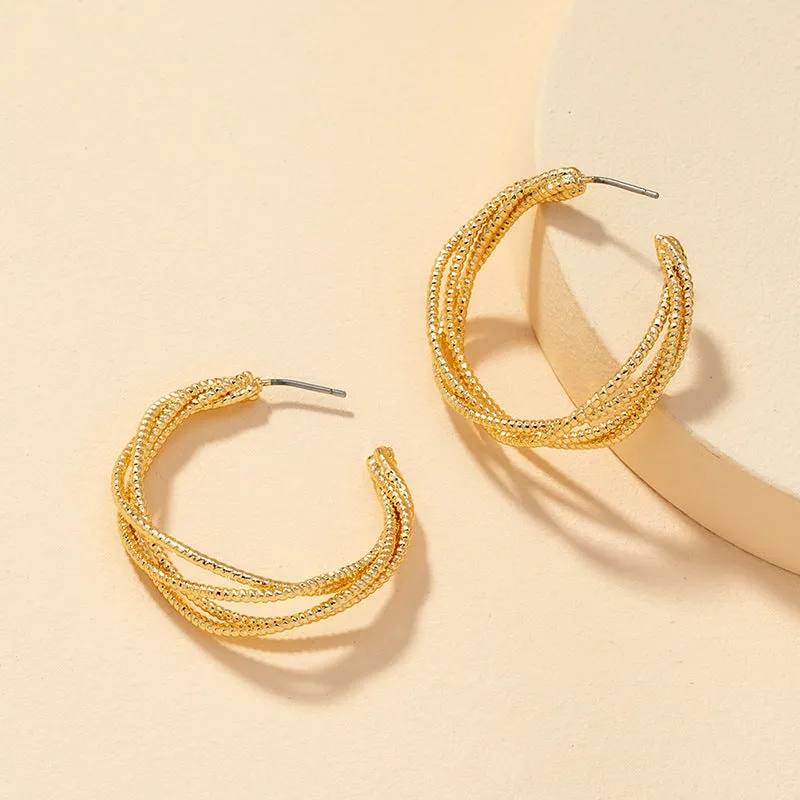 Chic Metal Line Earrings - Vienna Verve Collection