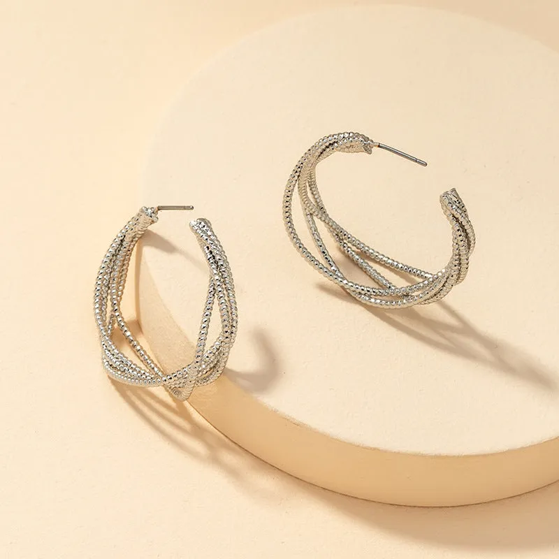 Chic Metal Line Earrings - Vienna Verve Collection