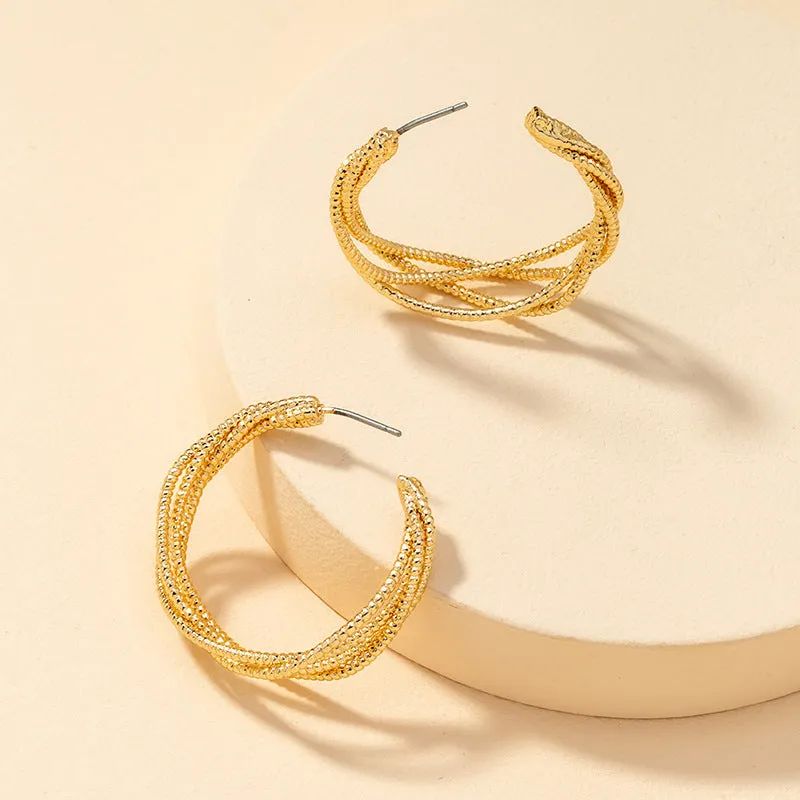 Chic Metal Line Earrings - Vienna Verve Collection