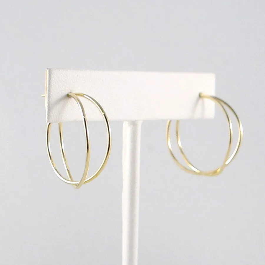 Chic Winds Twist Hoop Earrings