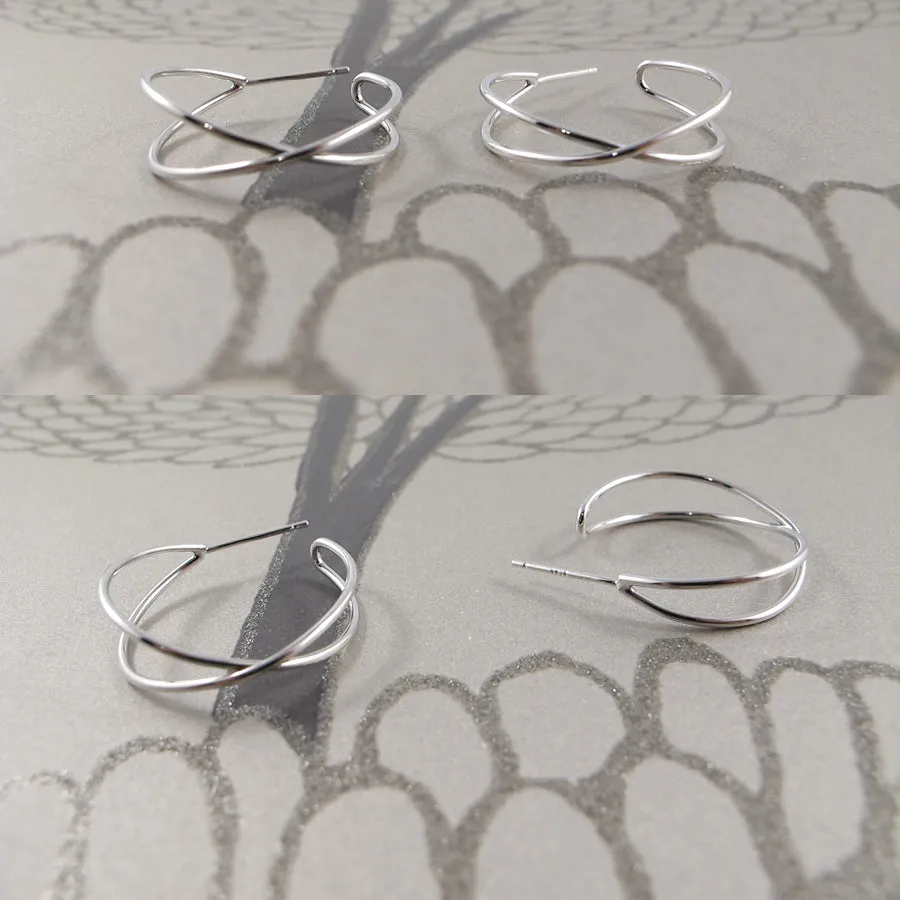 Chic Winds Twist Hoop Earrings