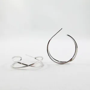 Chic Winds Twist Hoop Earrings