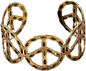 Chunky Gold Cuff Bracelets Wide Cuff Bangle Bracelet Flower Butterfly Leaf Peace Sign Star Open Chunky Cuff Bracelet Wrist Cuff Wrap Bracelet for Women Girls