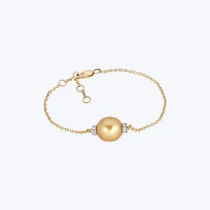 Circuital Bracelet in Golden Pearl   Yellow Gold