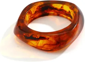 CJIAYUJEW Acrylic Chunky Bangle Colorful Resin Bracelets for Women Irregular Resin Acetate Bangles Party Chunky Acrylic Bracelet Wristband Jewelry