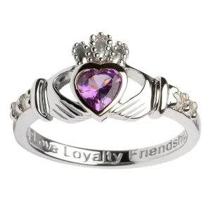 Claddagh Birthstone Ring | June