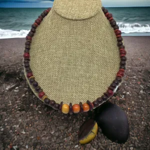 Coco Necklace Choker - Coconut Wood Choker Necklace - Unisex