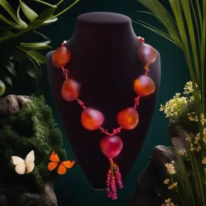 Courage -  Acai & Coconut Seed Necklace - Sustainable - Earthy Elegance - Bold