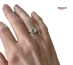 Dainty Sterling Six-Petal Floral Ring
