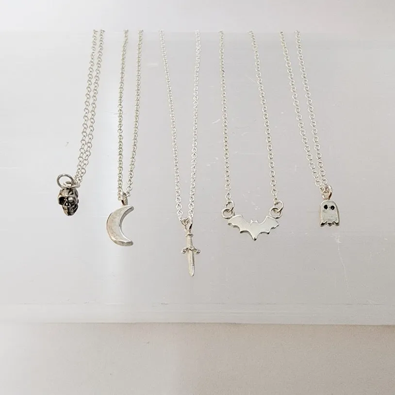 Danity Sword Layering Necklace in Sterling Silver / Ready to ship