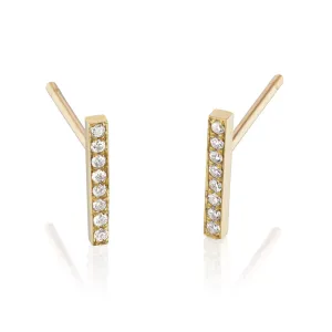 Dash Diamond Stud Earrings