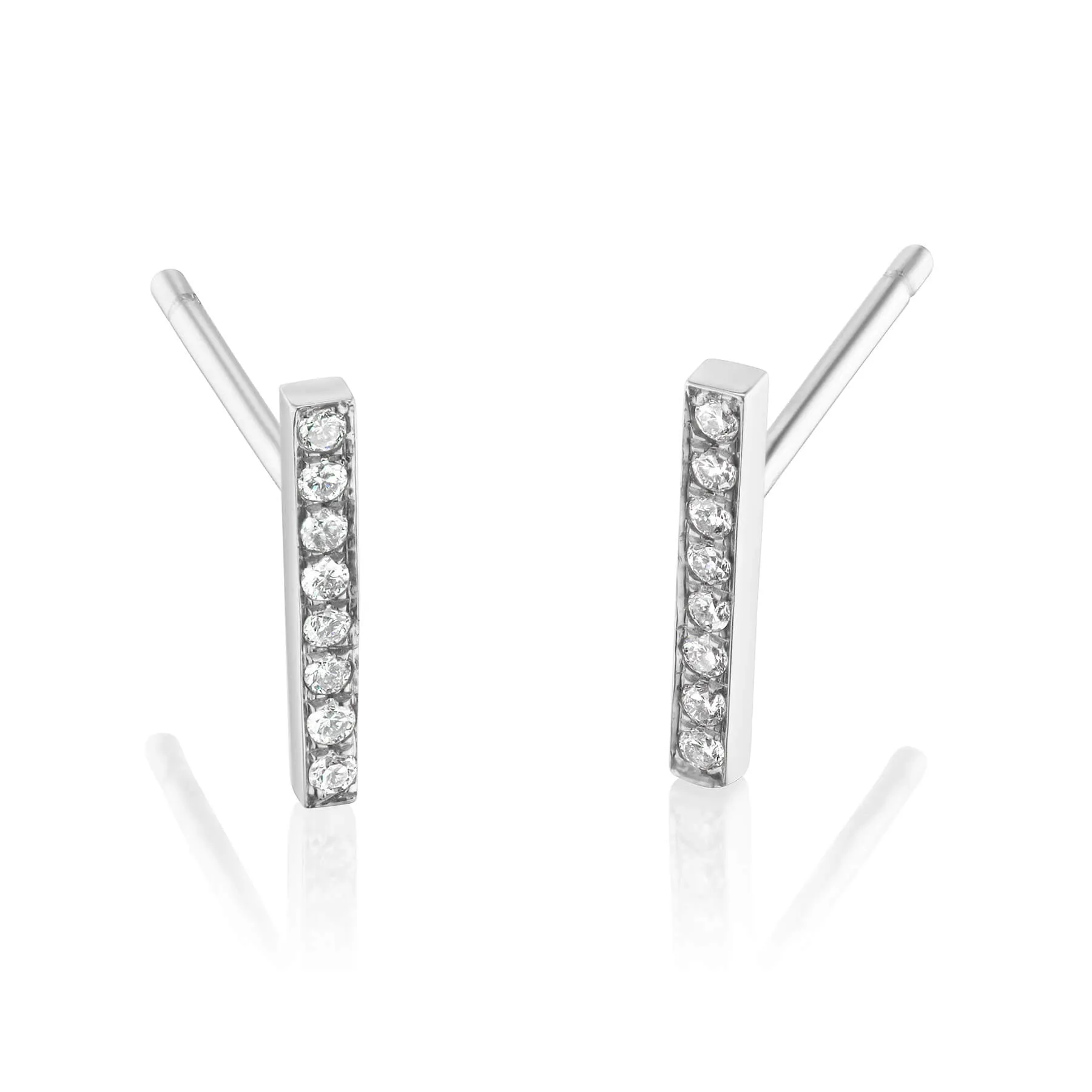 Dash Diamond Stud Earrings