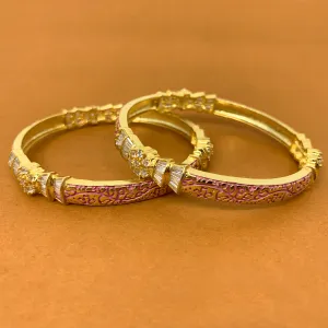 Designer American Diamond Bangles (Design 38)