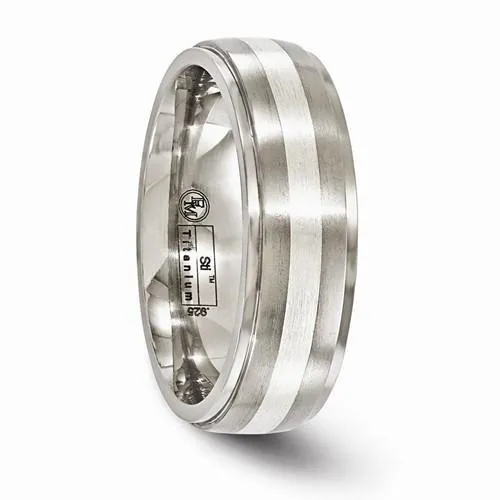 Edward Mirell Titanium Brushed & Polished w/ Sterling Silver - 7mm