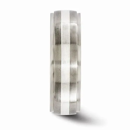 Edward Mirell Titanium Brushed & Polished w/ Sterling Silver - 7mm