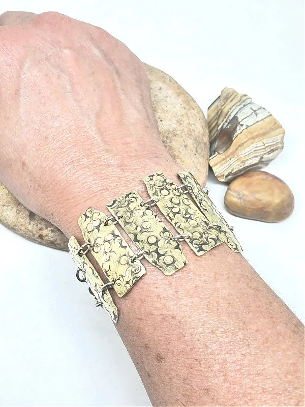 Flattened Rifle Casing Link Style Toggle Bracelet