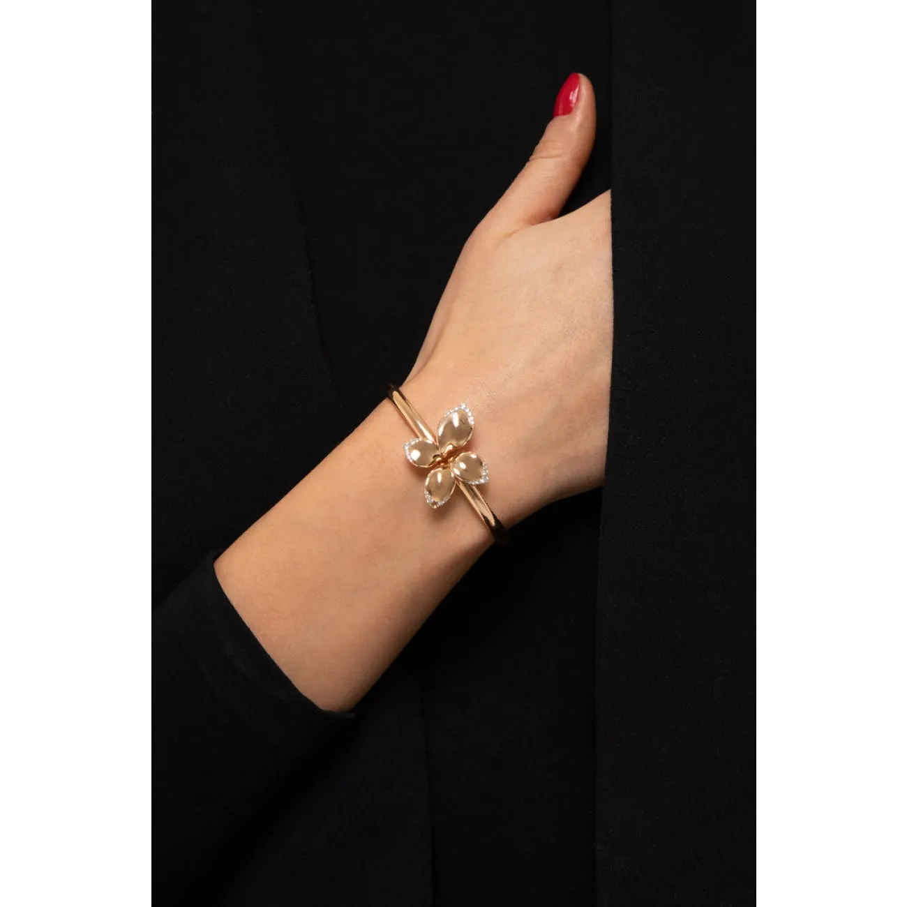 Giardini Segreti 18K Rose Gold Small Flower Diamond Bracelet