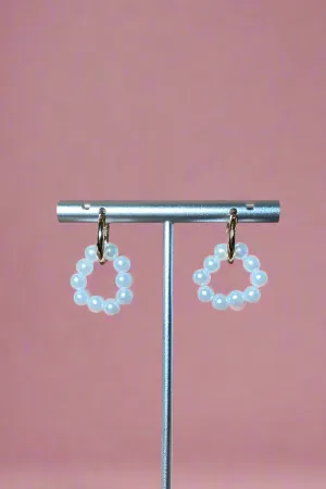 Gold   Pearl Mini Hoops