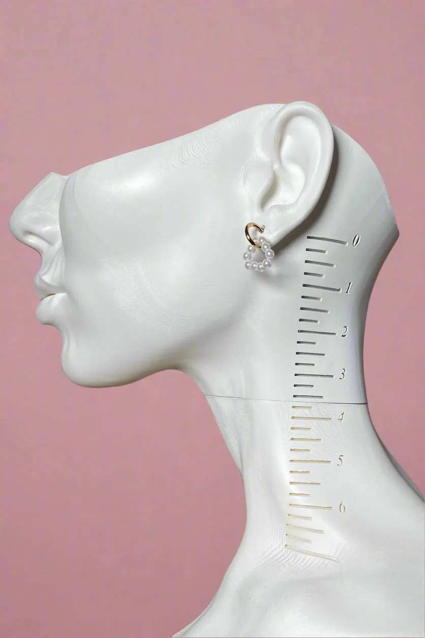 Gold   Pearl Mini Hoops