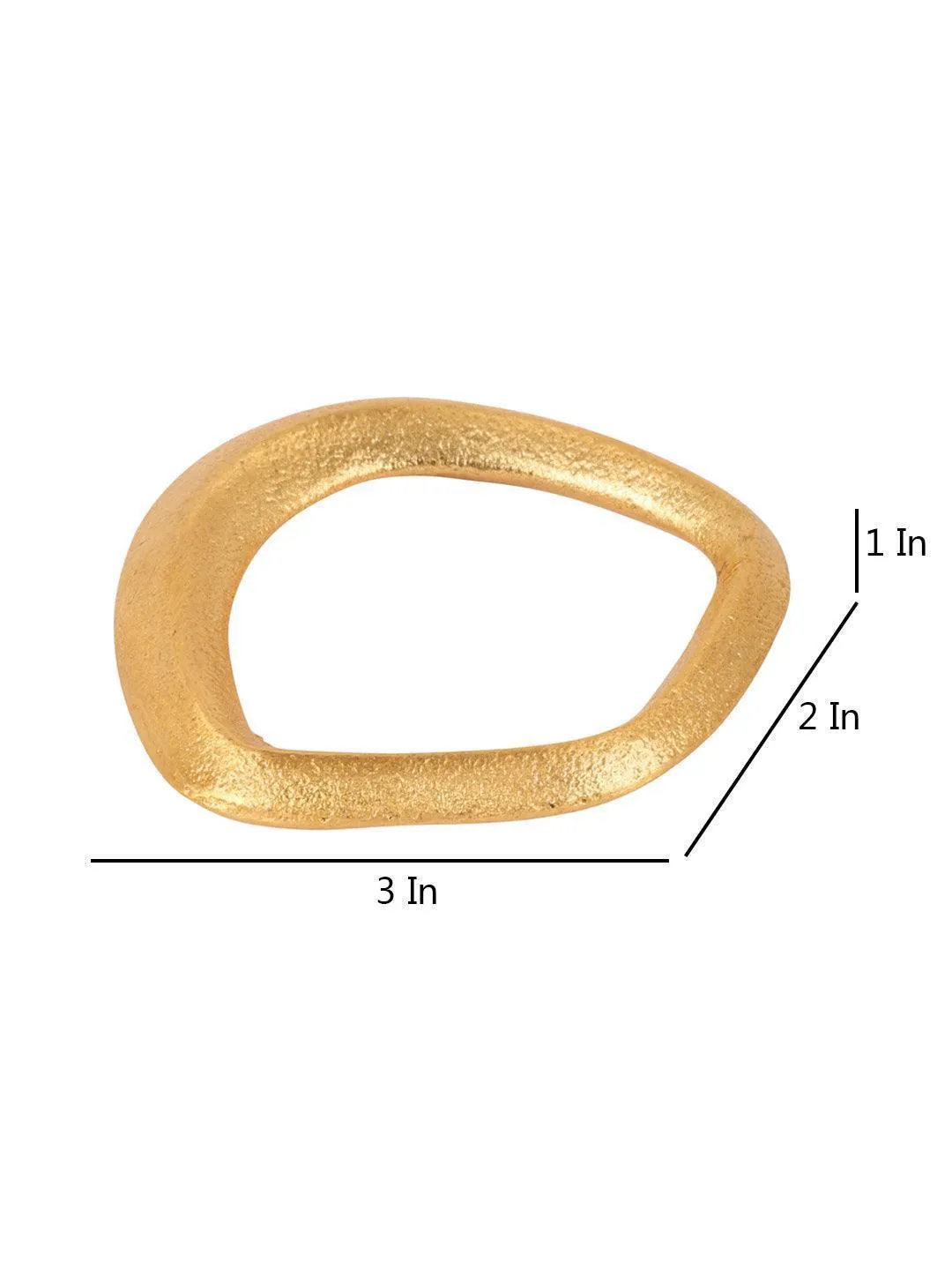 Golden Napkin Ring Set Of 6 | Round Tissue Paper Holder For Table