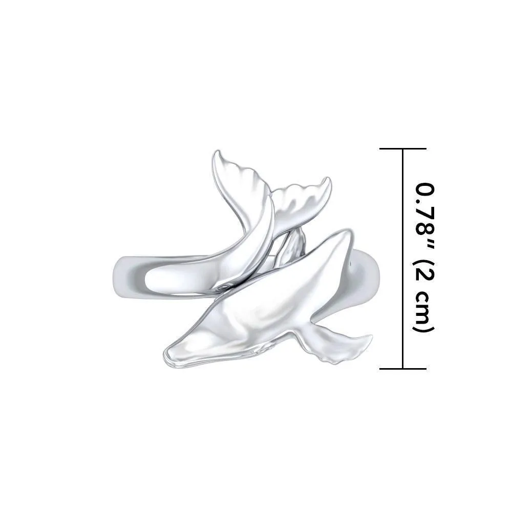 Graceful Mike Whale Sterling Silver Ring