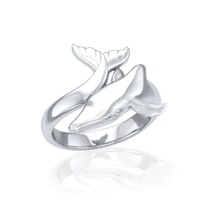 Graceful Mike Whale Sterling Silver Ring