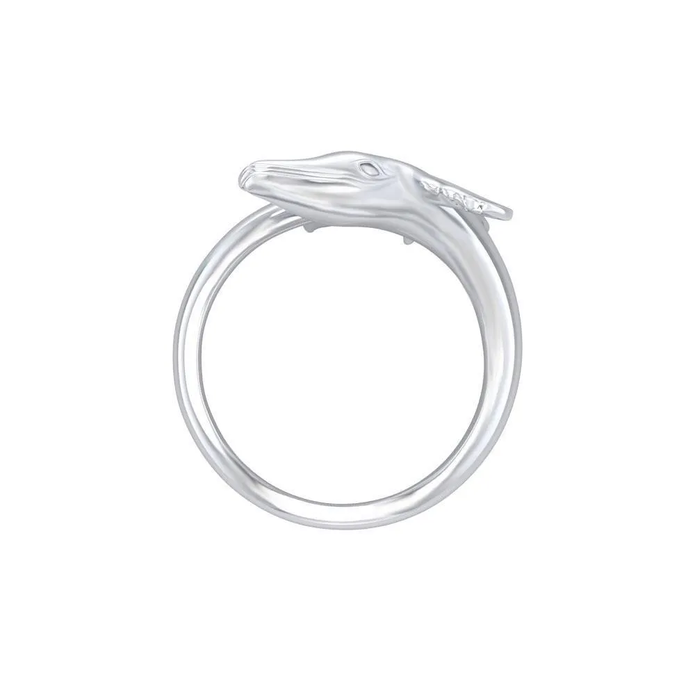 Graceful Mike Whale Sterling Silver Ring