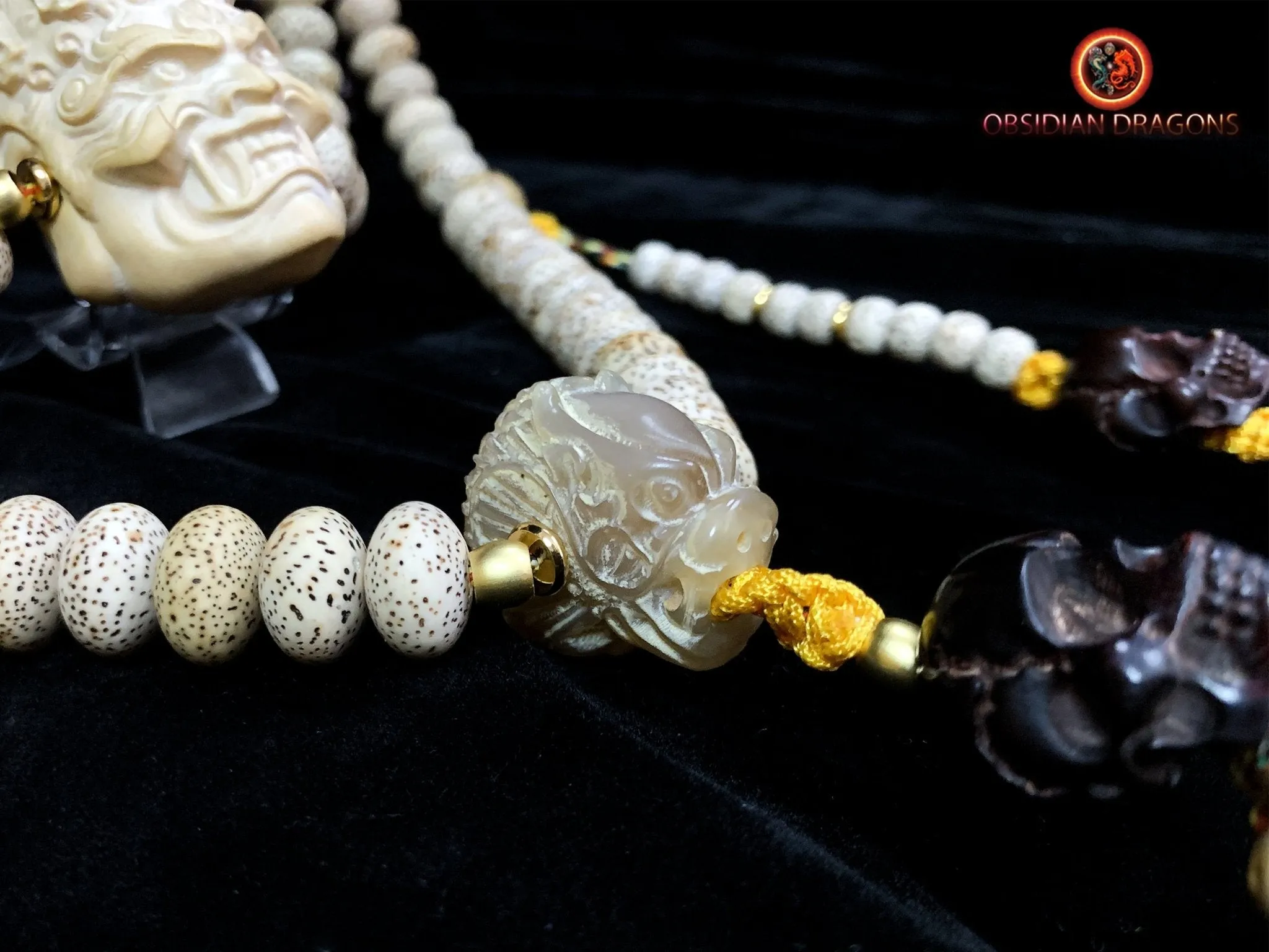 Grand mala artisanal- 108 graines de bodhi- Mahakala