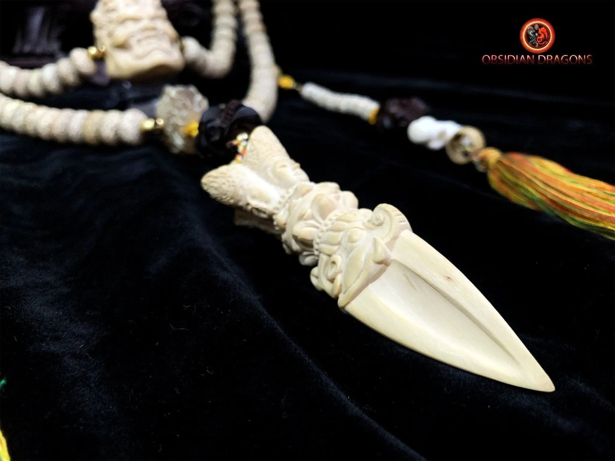 Grand mala artisanal- 108 graines de bodhi- Mahakala
