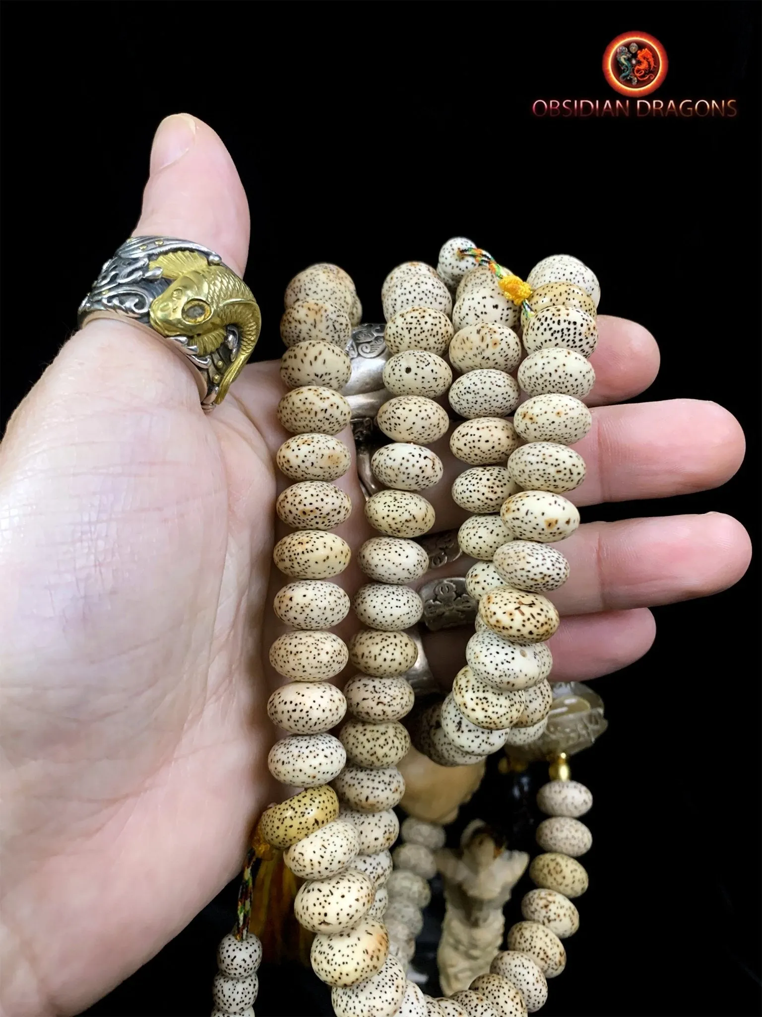 Grand mala artisanal- 108 graines de bodhi- Mahakala