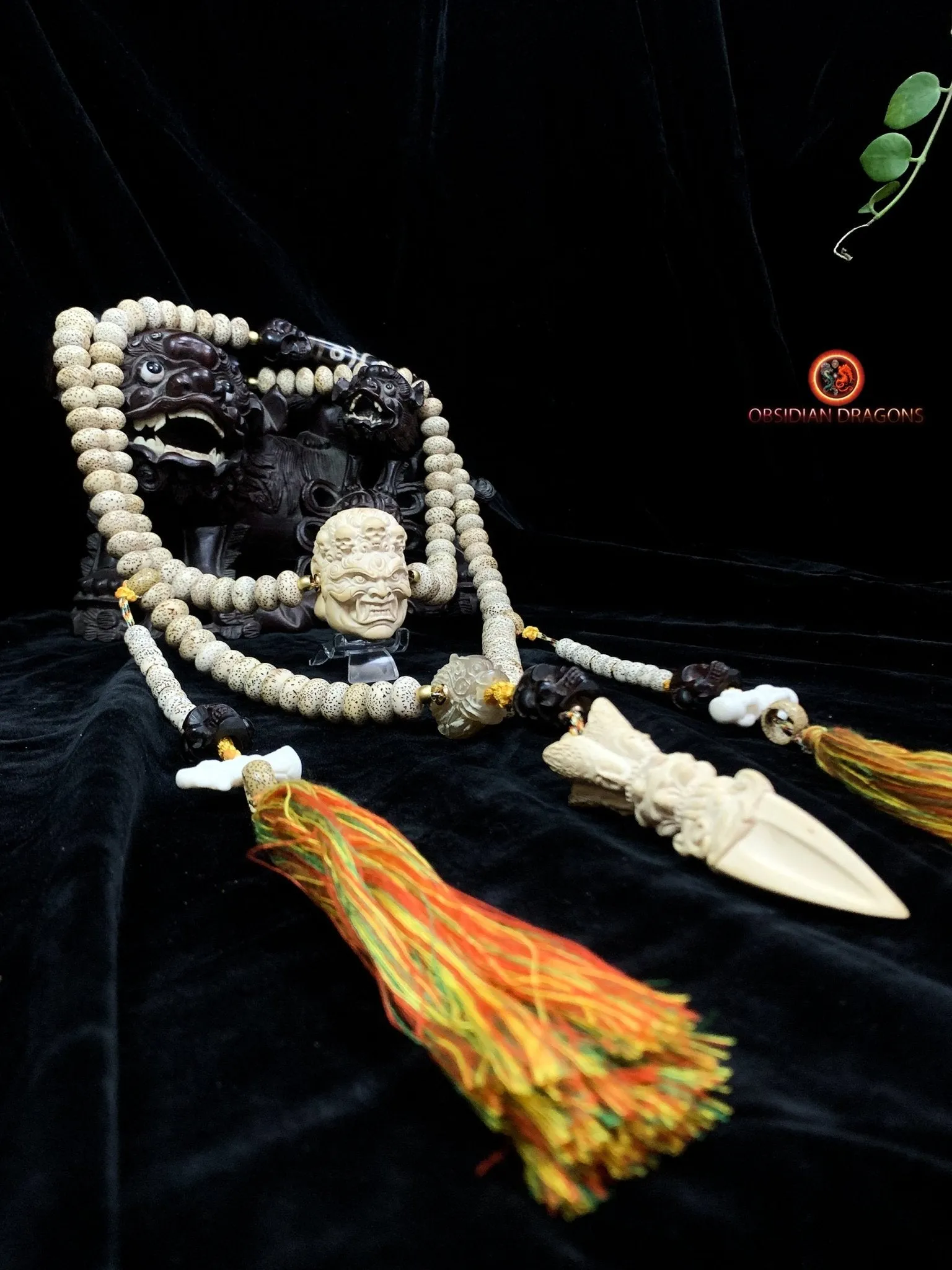 Grand mala artisanal- 108 graines de bodhi- Mahakala