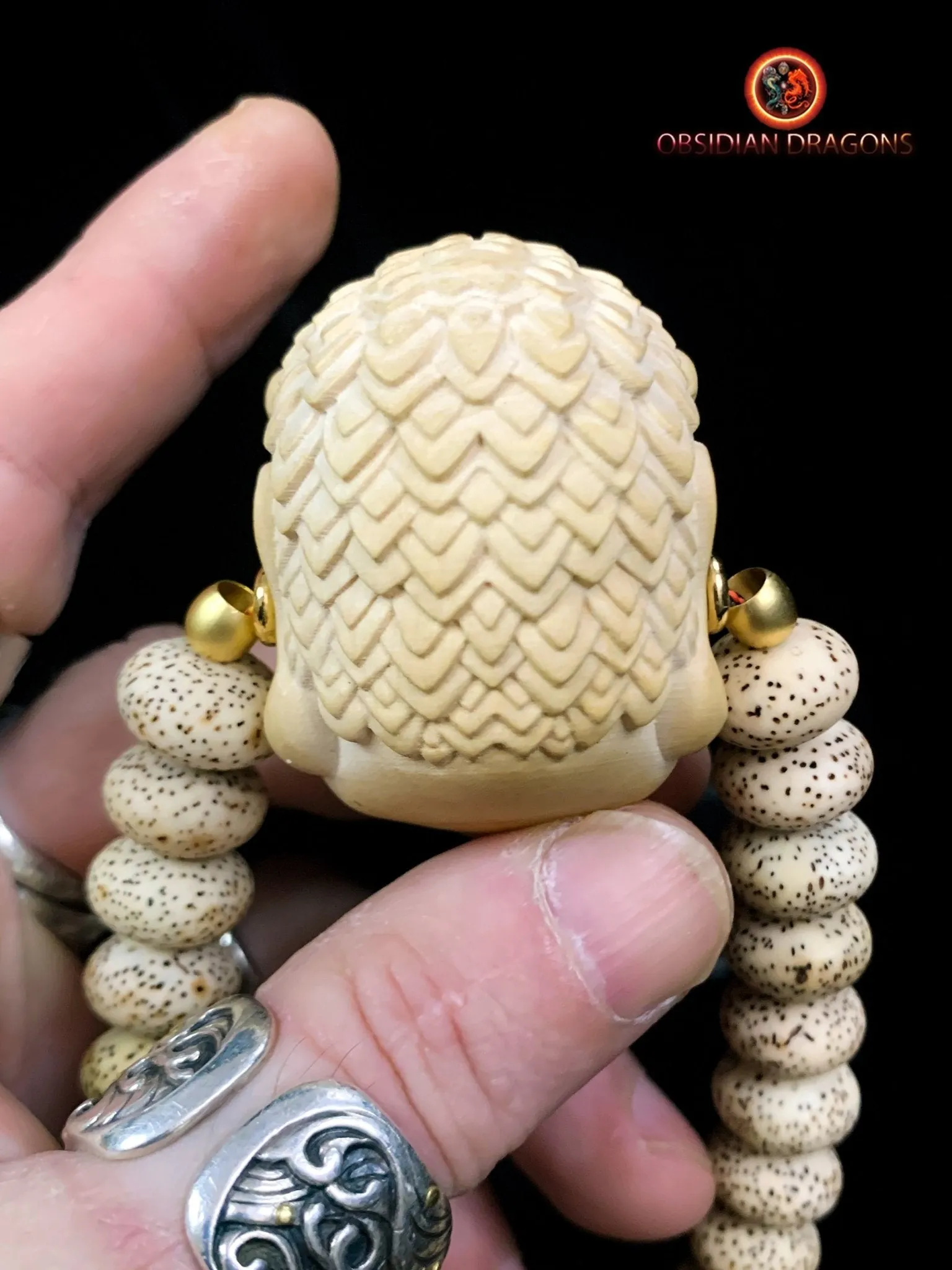Grand mala artisanal- 108 graines de bodhi- Mahakala