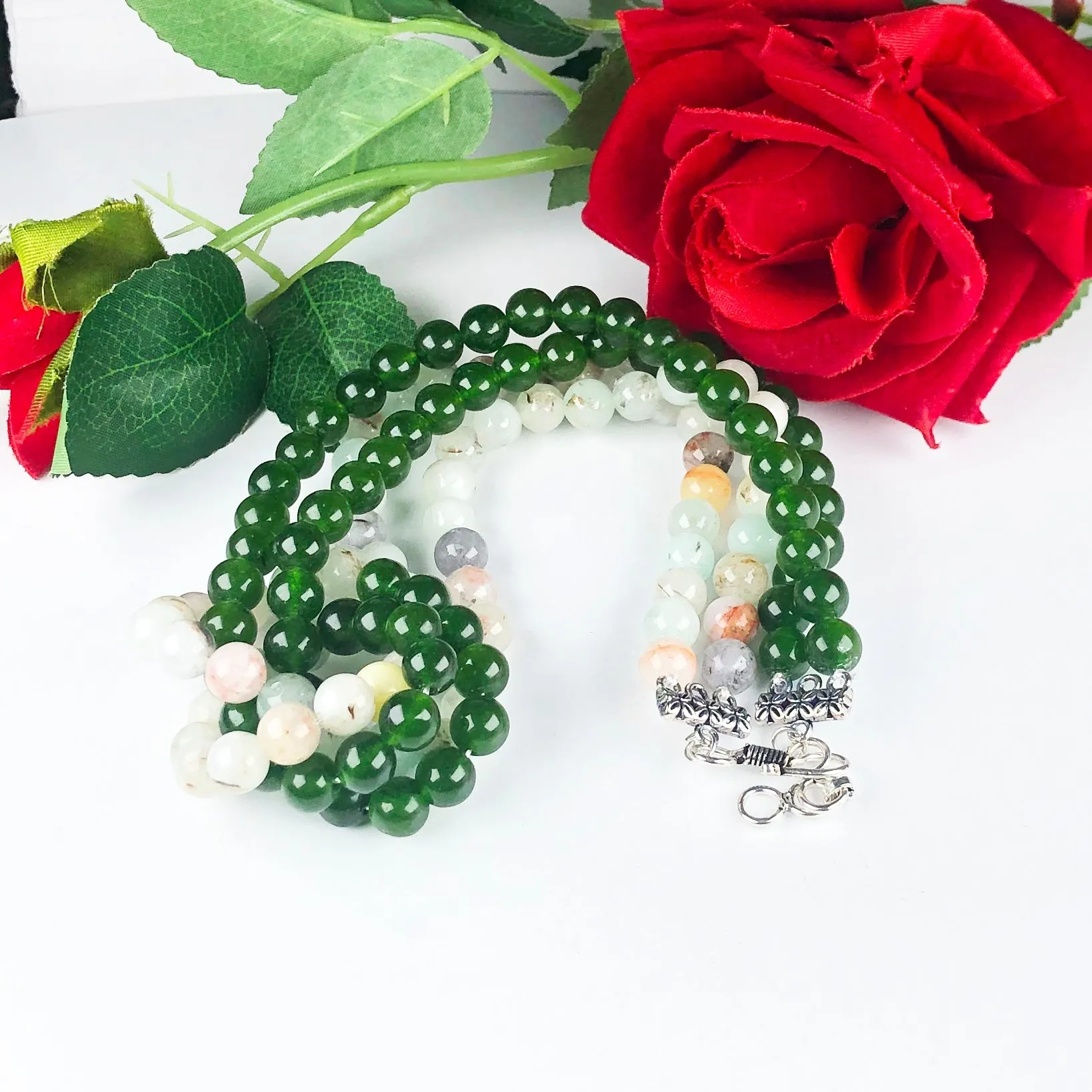 Green Aventurine and Jasper Necklace