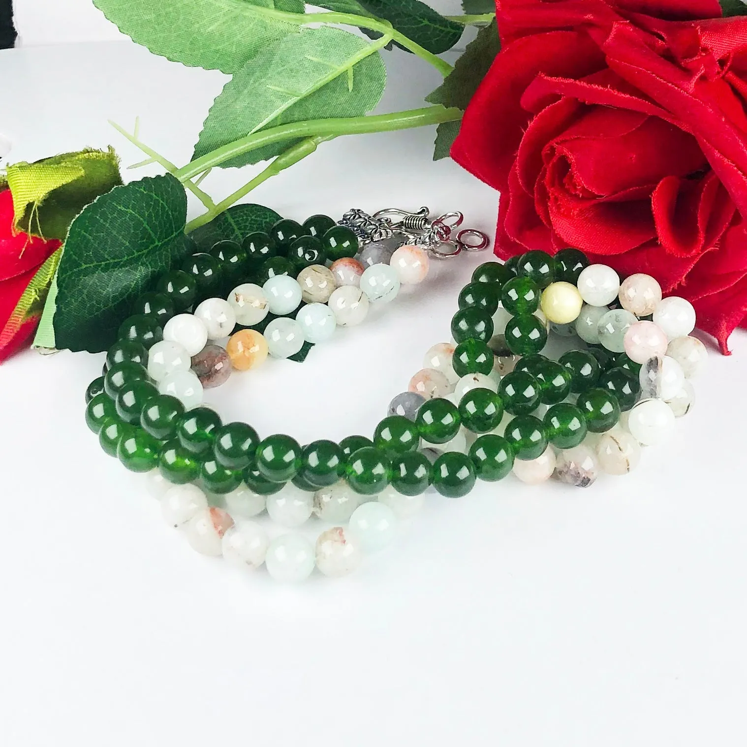 Green Aventurine and Jasper Necklace