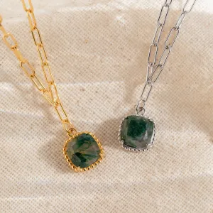 Handmade Agate Pendant Necklace