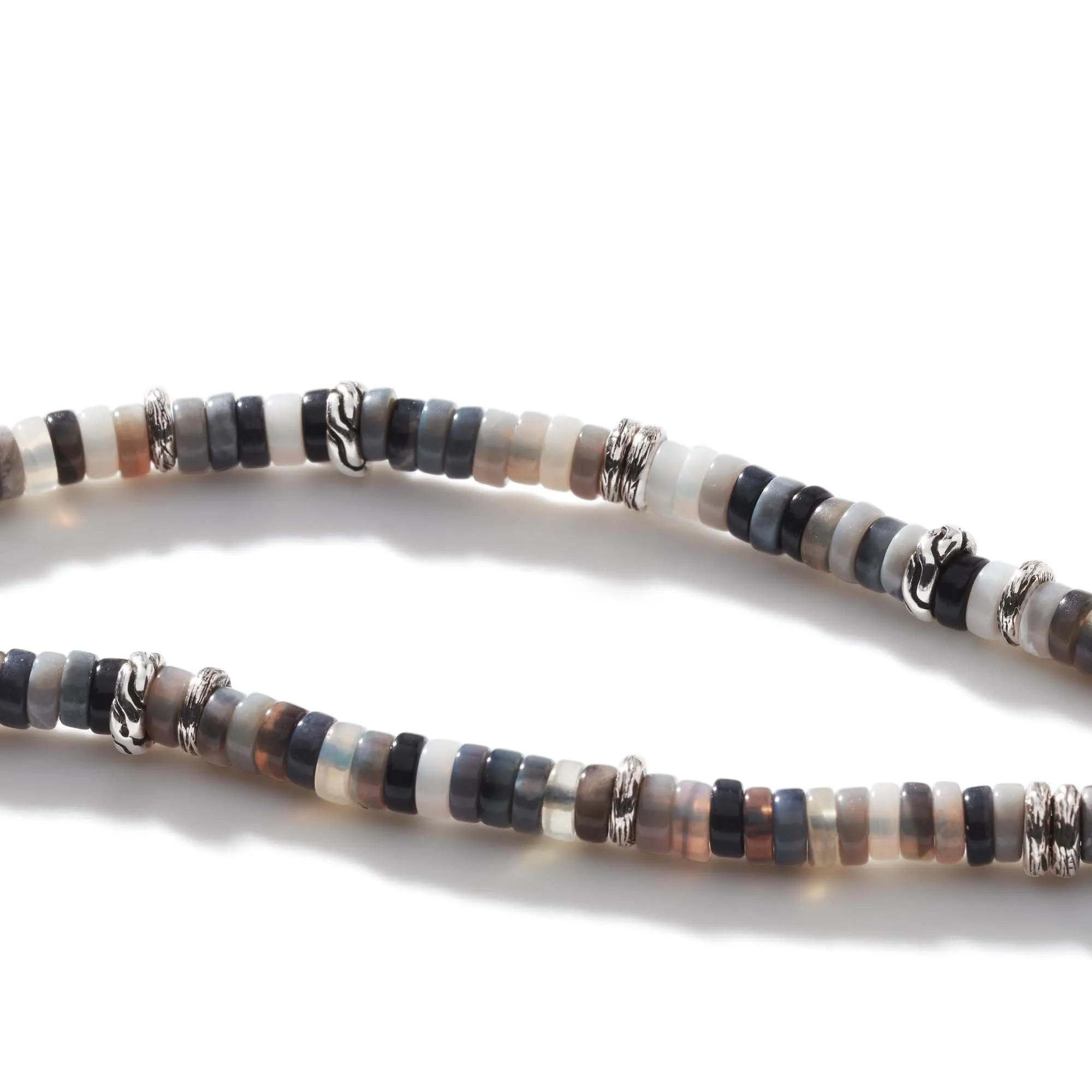 Heishi Bracelet, Hardstones, Sterling Silver|BUS900698OP