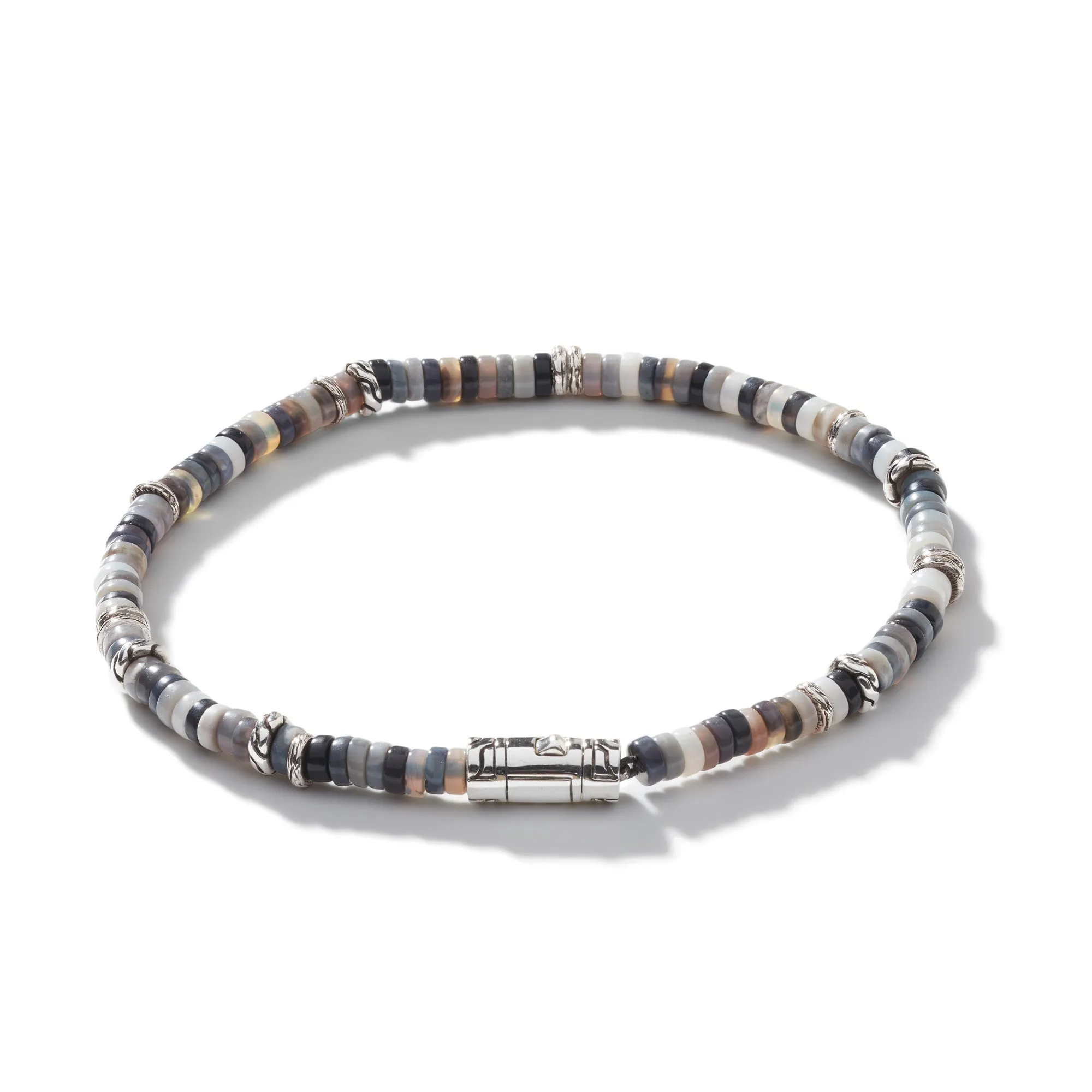 Heishi Bracelet, Hardstones, Sterling Silver|BUS900698OP