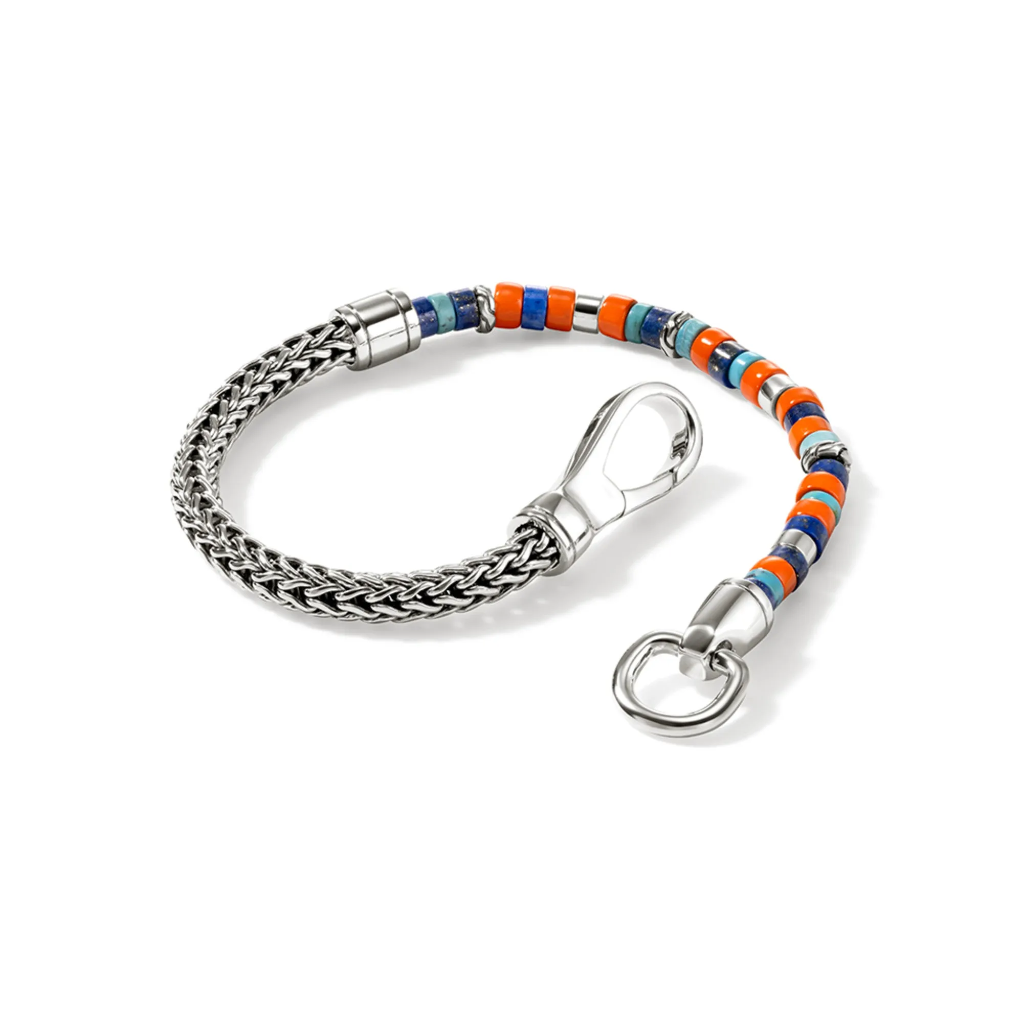 Heishi Chain Bracelet, Silver|BUS9012521ORLPZTQ