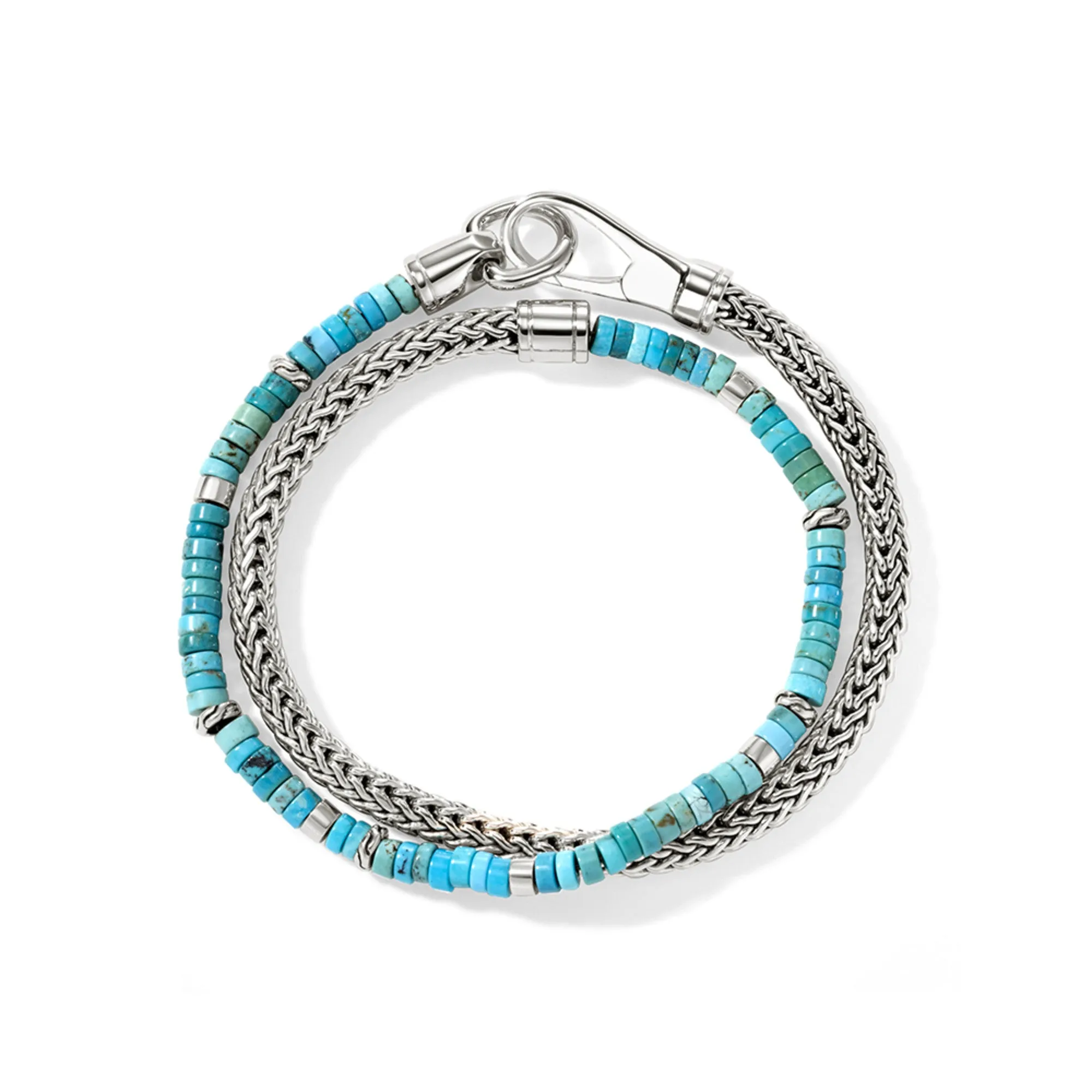 Heishi Chain Wrap, Sterling Silver|BUS9012551TQ