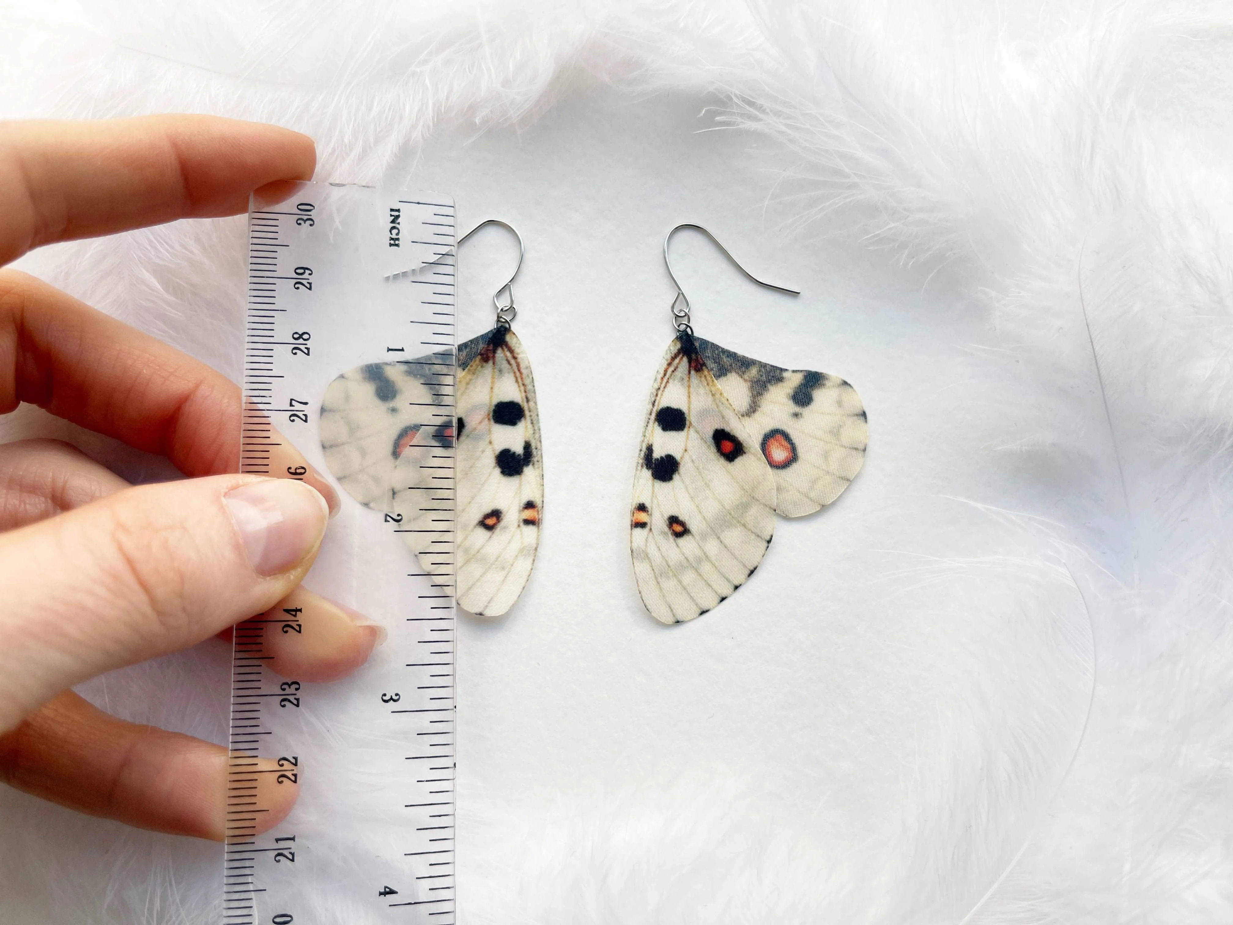 Ivory Butterfly Wing Earrings Perfect Gift For Butterfly Lovers