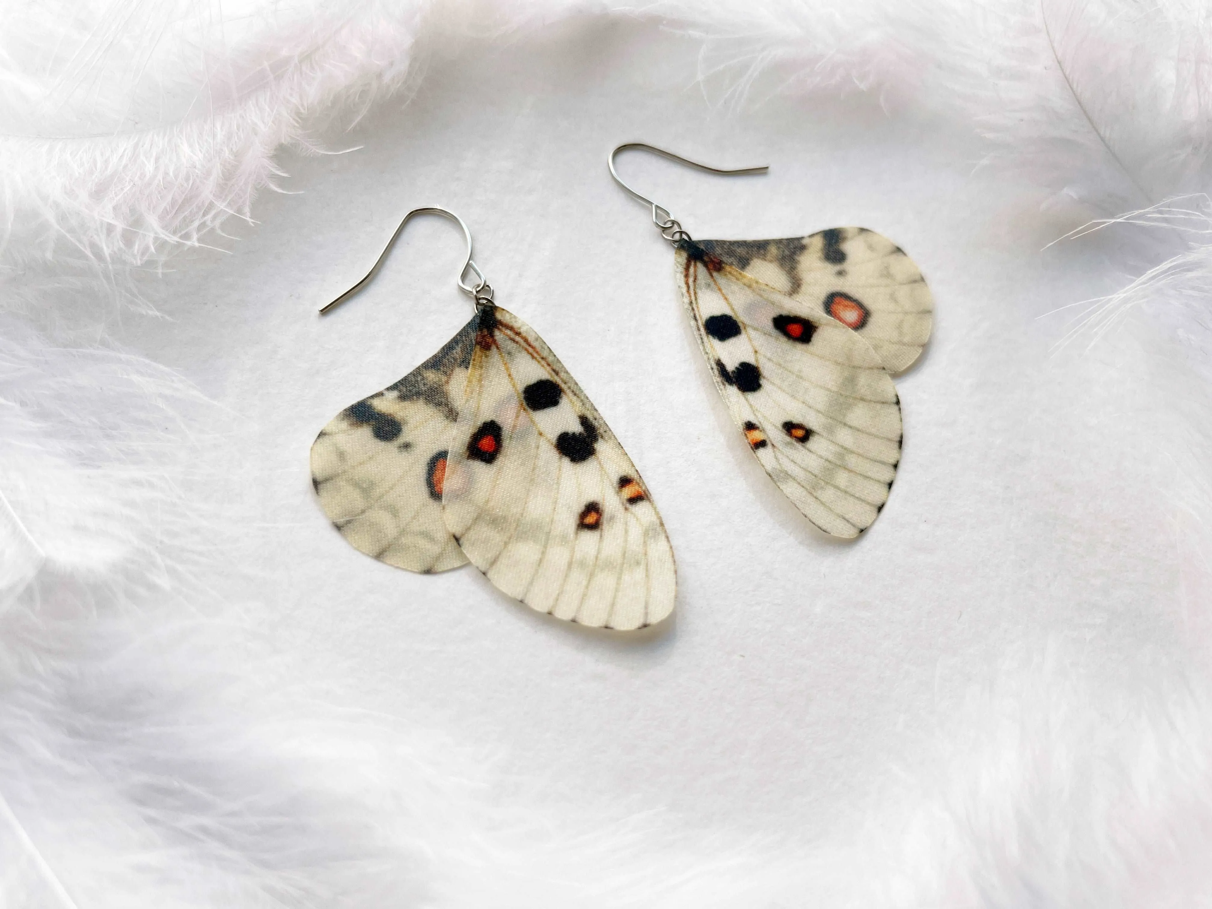 Ivory Butterfly Wing Earrings Perfect Gift For Butterfly Lovers