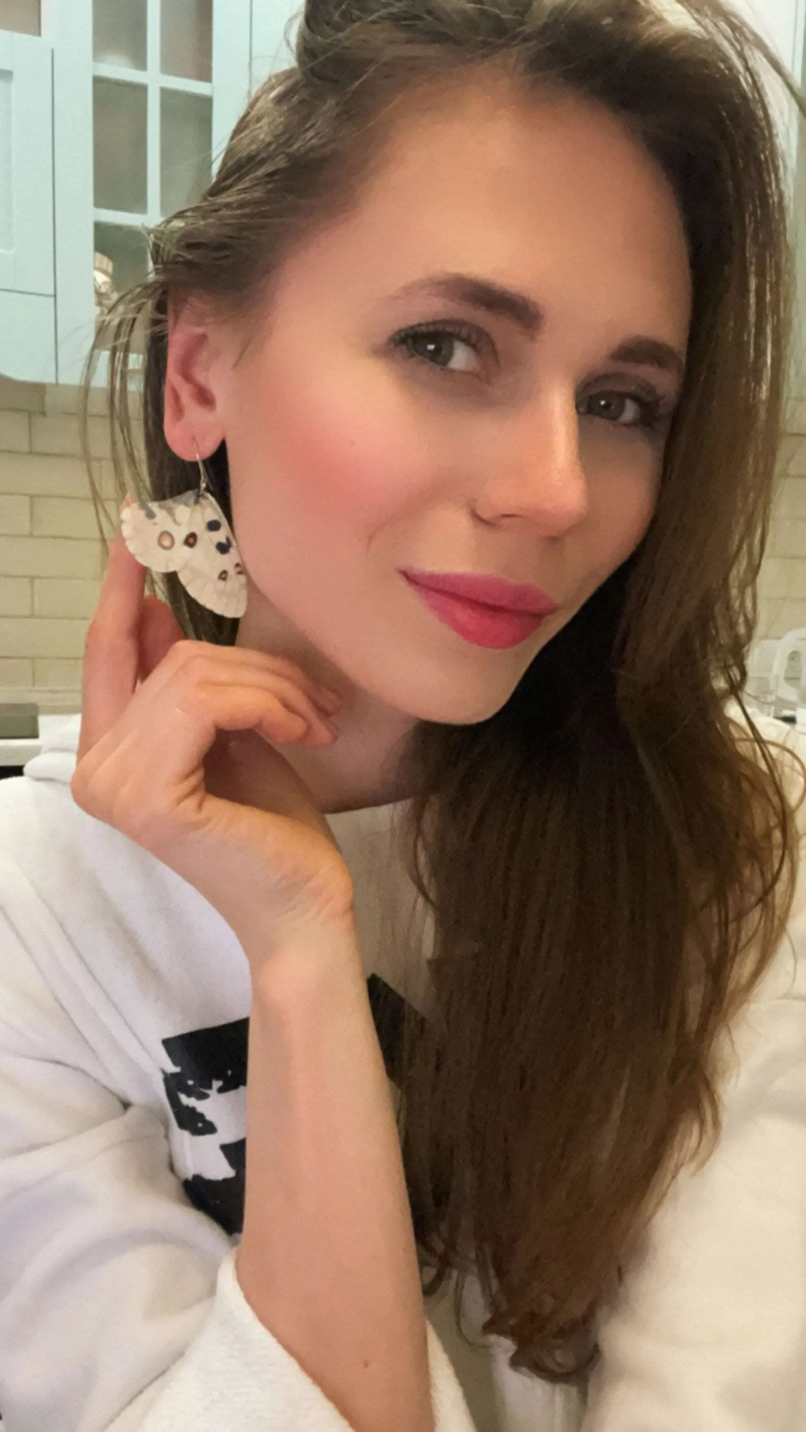 Ivory Butterfly Wing Earrings Perfect Gift For Butterfly Lovers