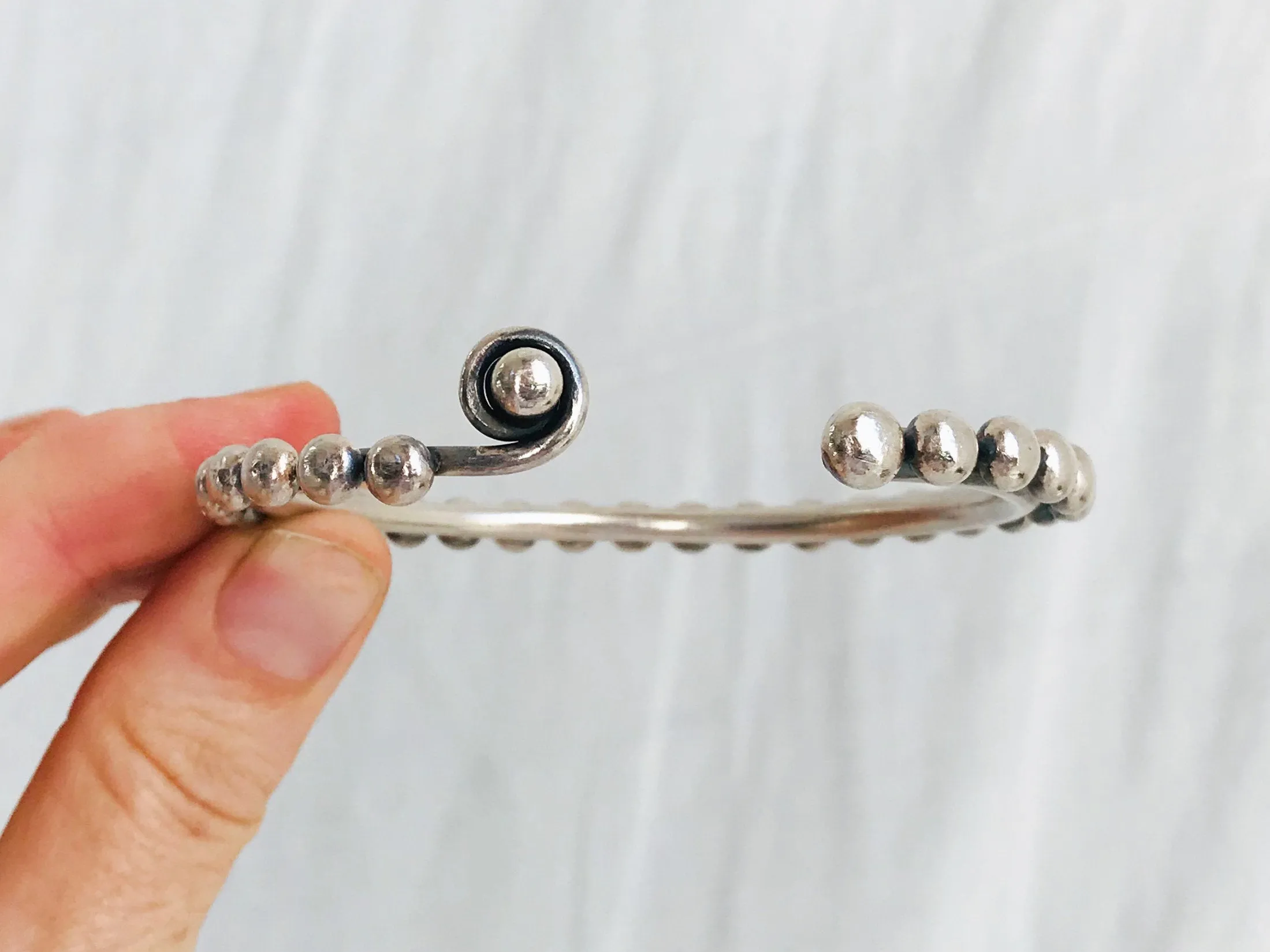 Karen Silver Bangle. Karen Hill Tribe. Sterling Silver. Thailand