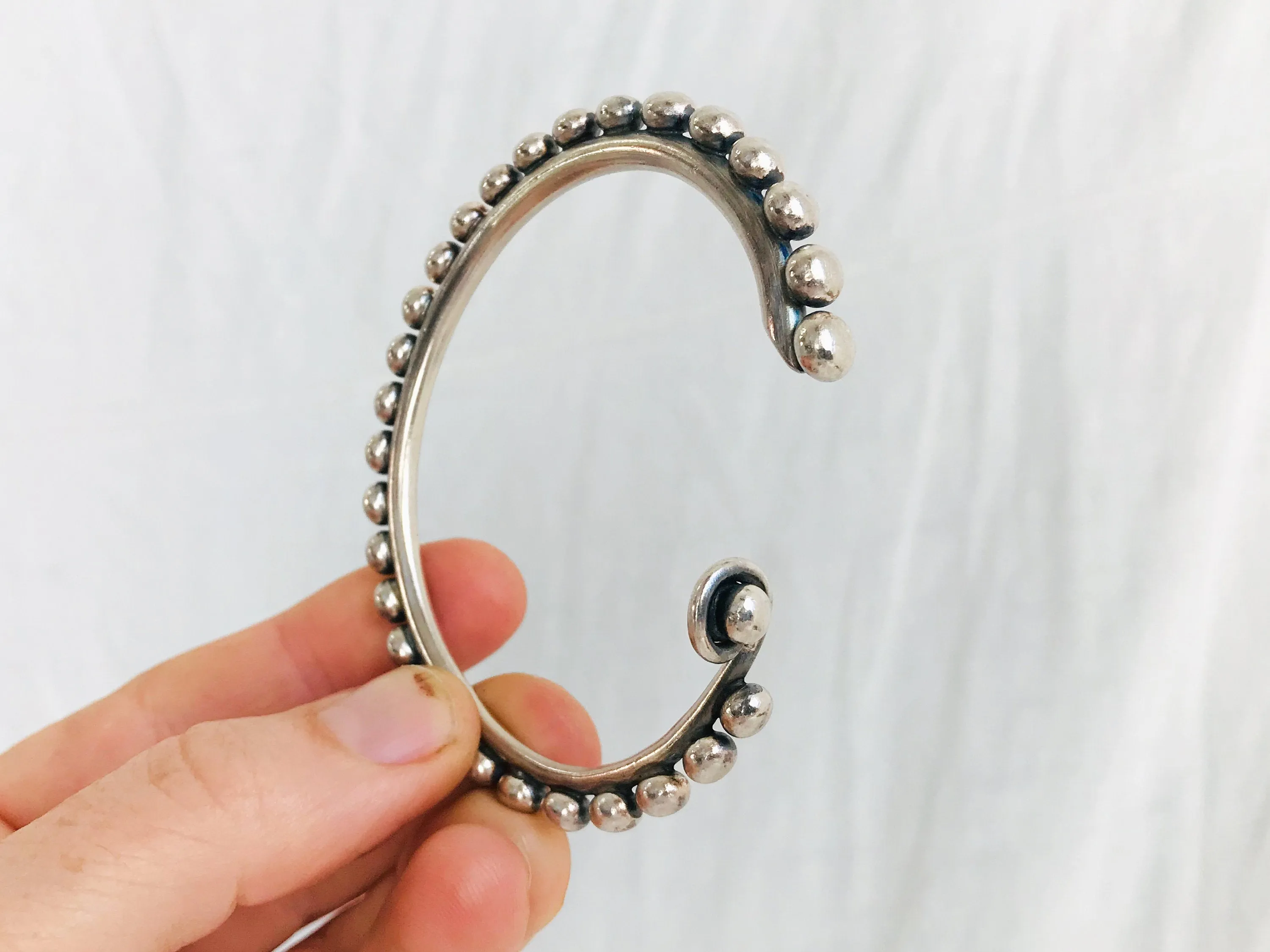 Karen Silver Bangle. Karen Hill Tribe. Sterling Silver. Thailand